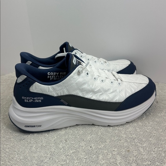 Skechers Slip-ins Contour Foam Cozy Fit Sneakers Shoes Men 8 Women 9.5 NEW - Picture 2 of 10